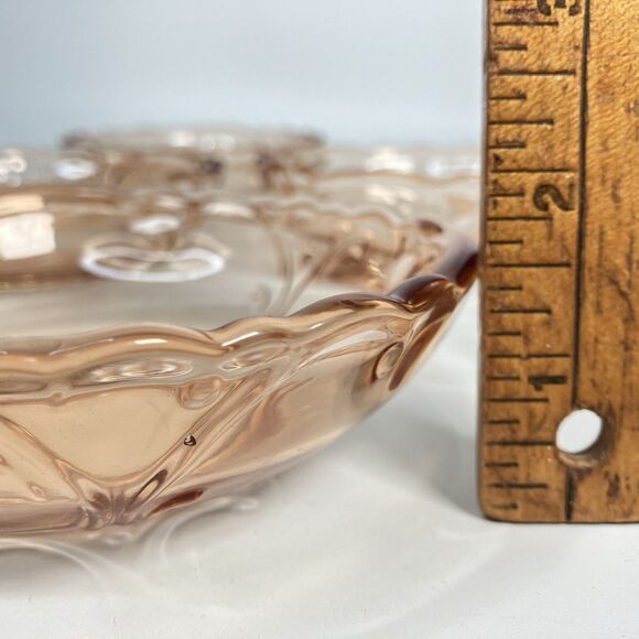 Vtg Depression Glass Pink 5 1/2" Dessert Sorbet Bowls Set of 6 Rosaline - Picture 5 of 8